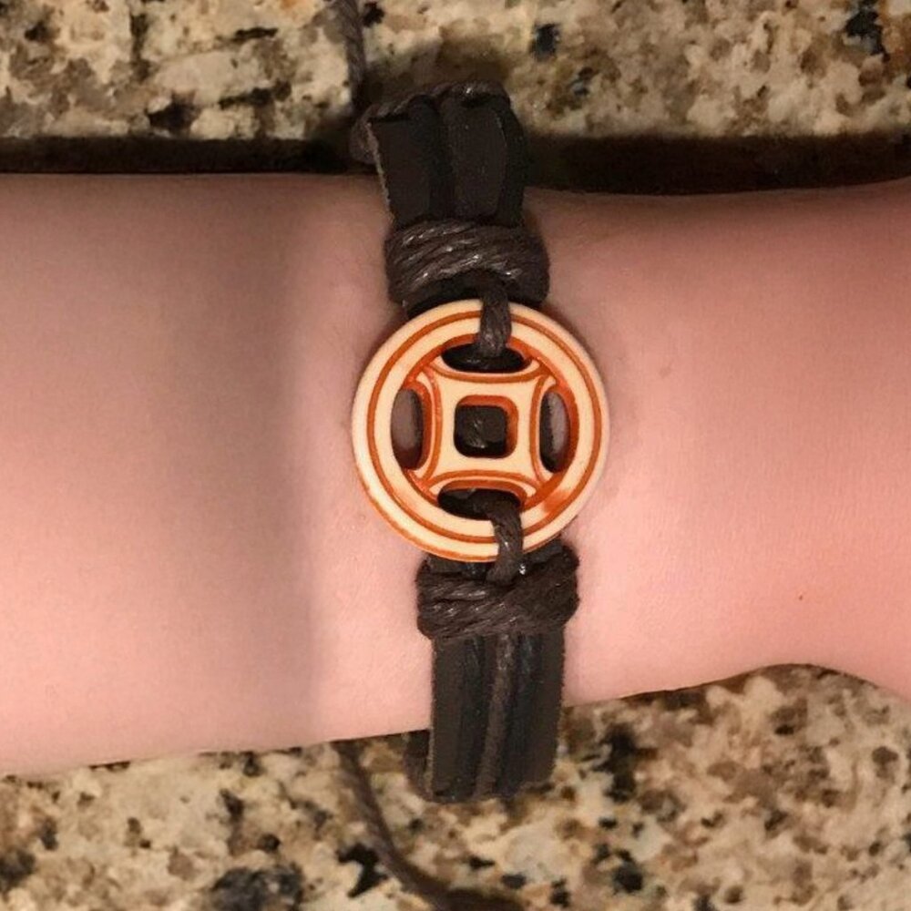 Belfenni BFN Tribal Brown Leather Bracelet – Adjustable Tie-On